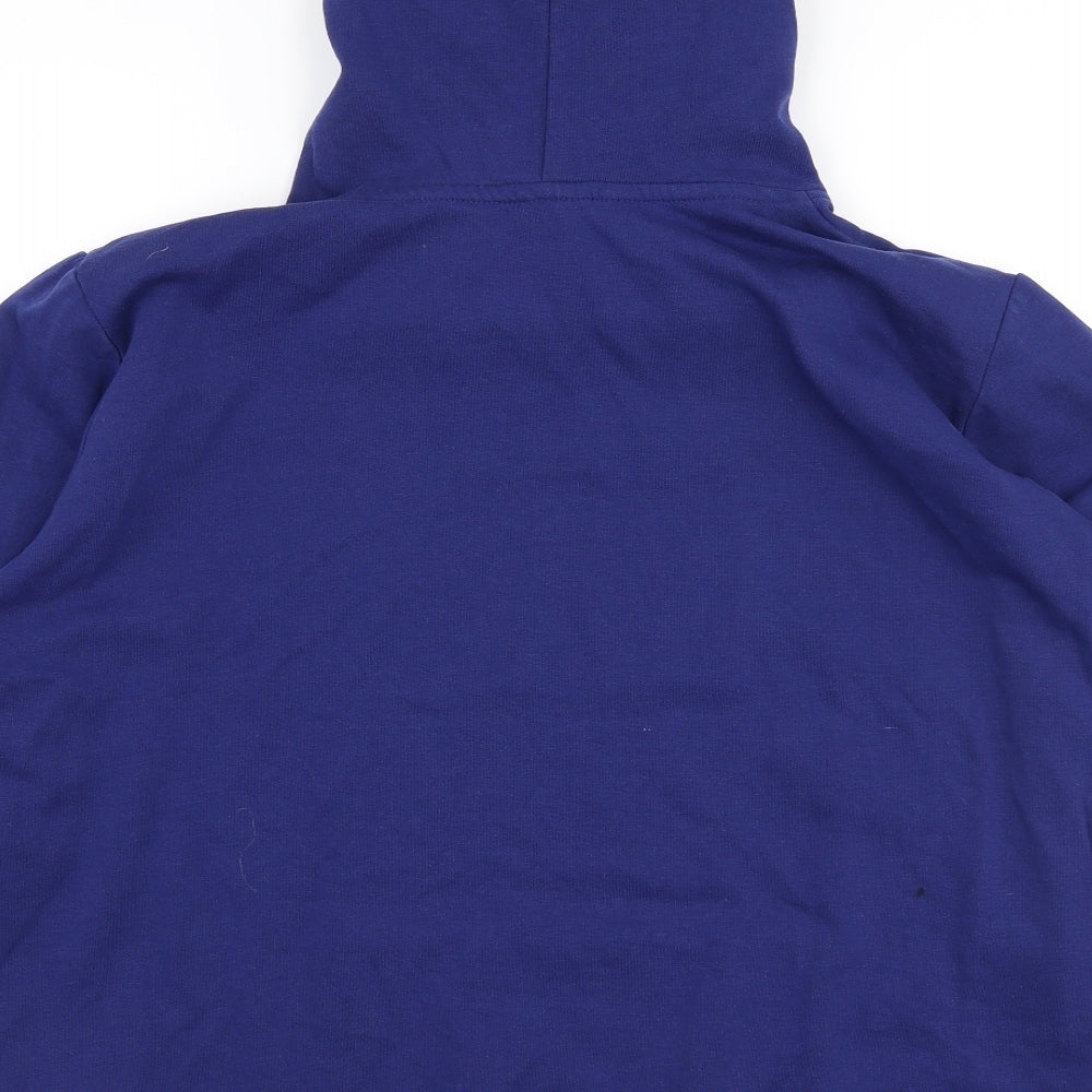 bonprix Mens Blue  Cotton Pullover Hoodie Size L