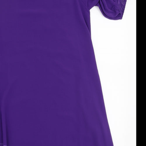 TFNC London Womens Purple  Polyester A-Line  Size S  One Shoulder Pullover