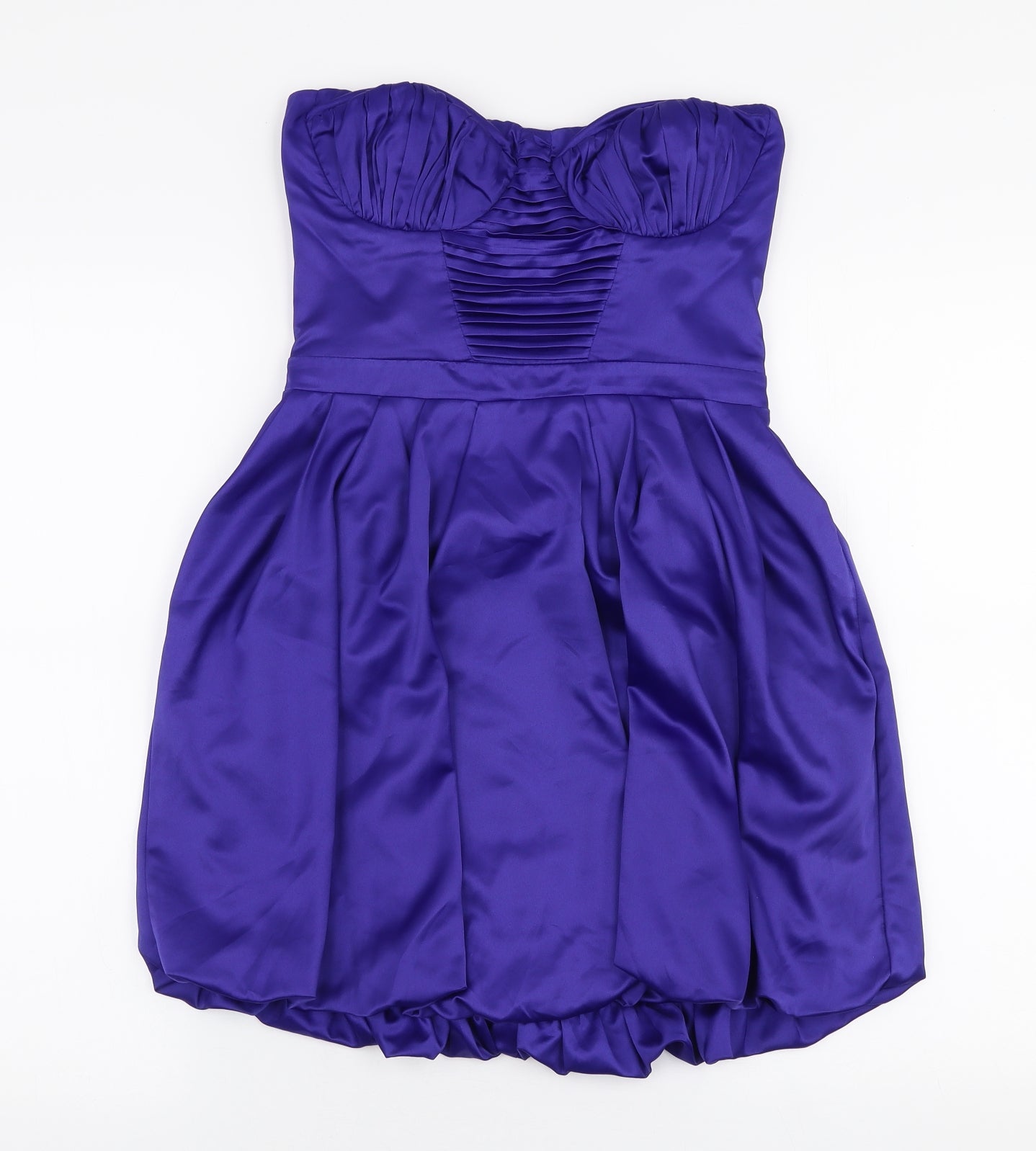 Lipsy Womens Blue  Polyester Skater Dress  Size 10  Sweetheart Zip