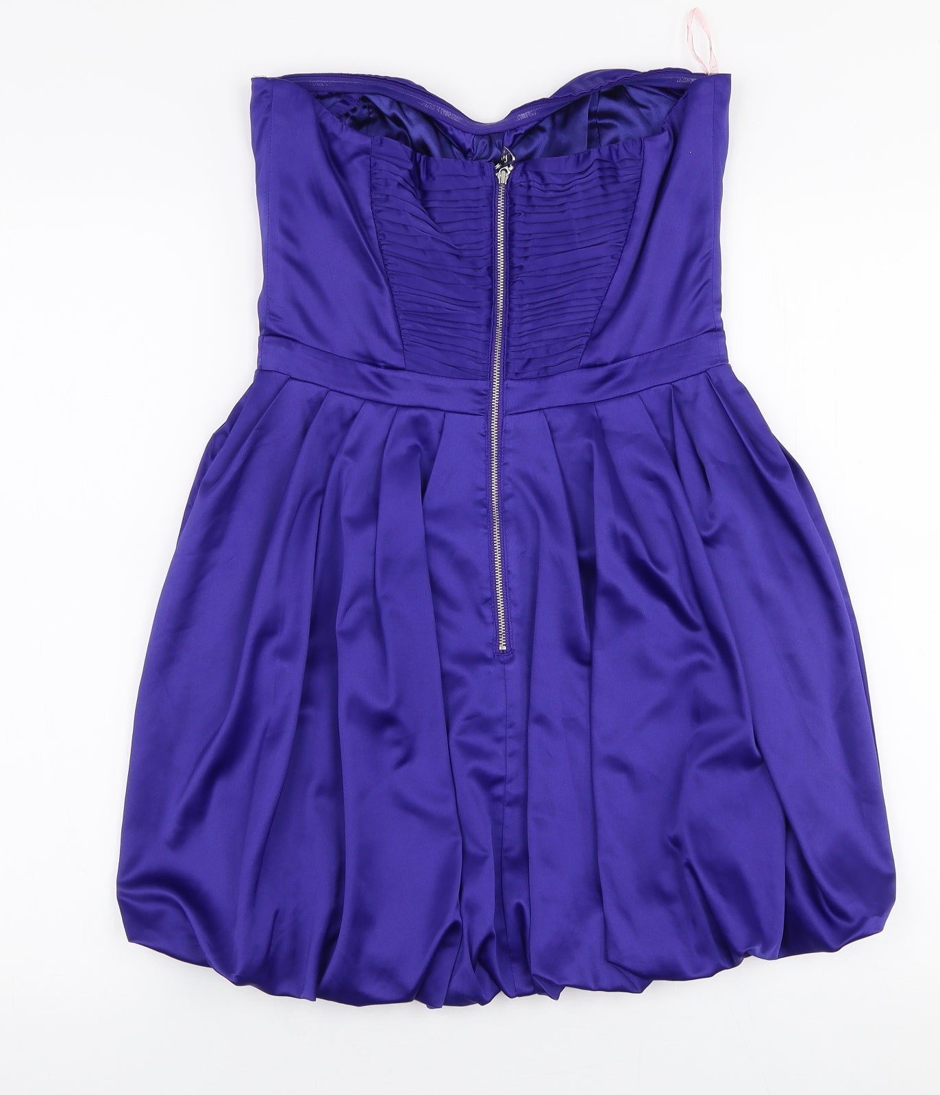 Lipsy Womens Blue  Polyester Skater Dress  Size 10  Sweetheart Zip