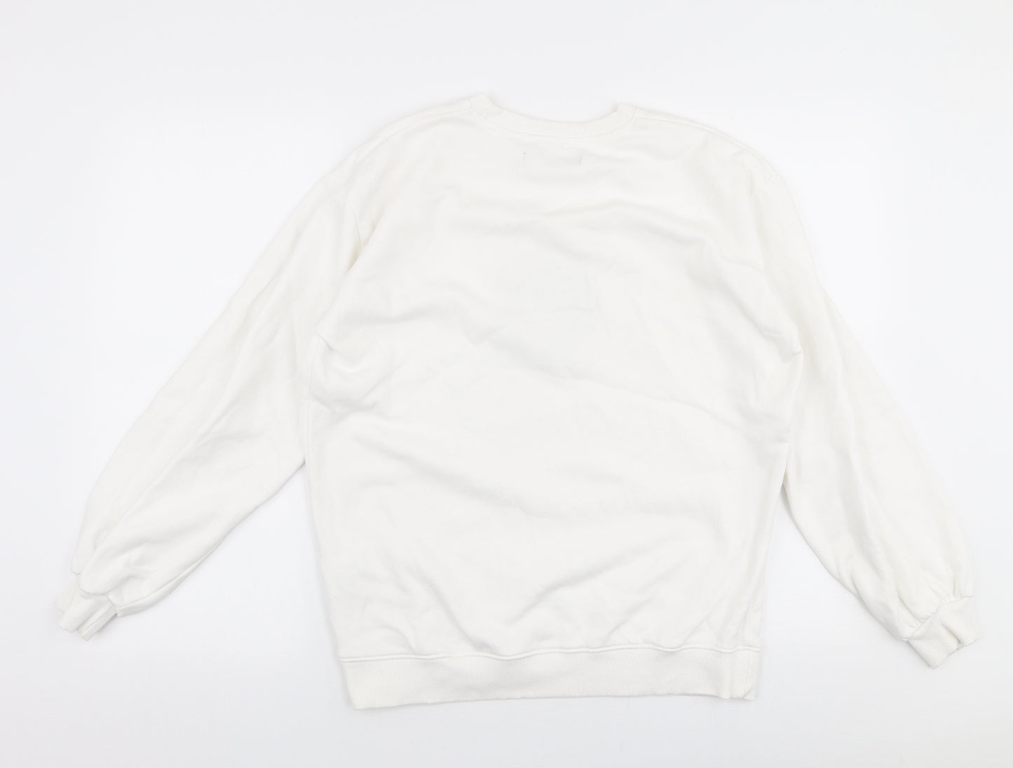 Threadble Womens White  Cotton Pullover Sweatshirt Size 8  Pullover - Zodiac