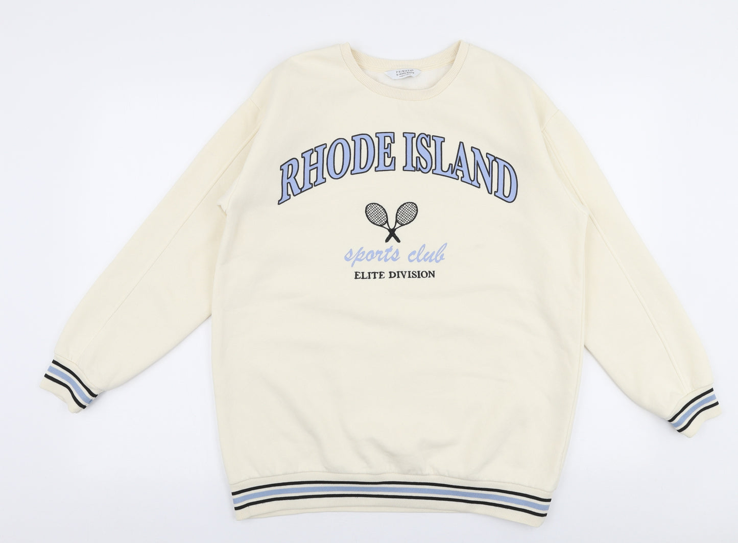 Primark Girls Ivory  Cotton Pullover Sweatshirt Size 13-14 Years  Pullover - Rhode island