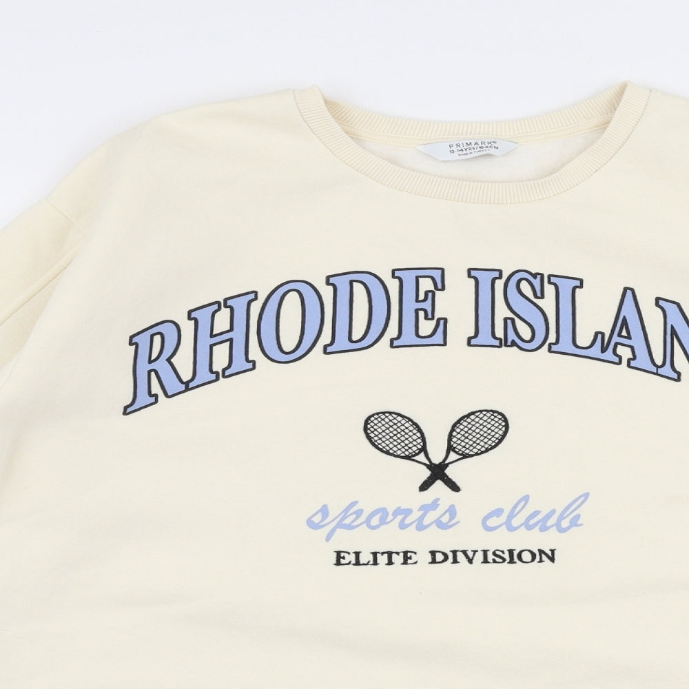 Primark Girls Ivory  Cotton Pullover Sweatshirt Size 13-14 Years  Pullover - Rhode island