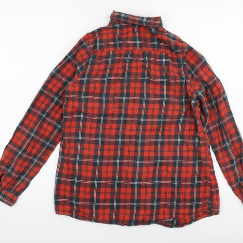 River Island Womens Multicoloured Check 100% Cotton Jersey Button-Up Size 8 Collared