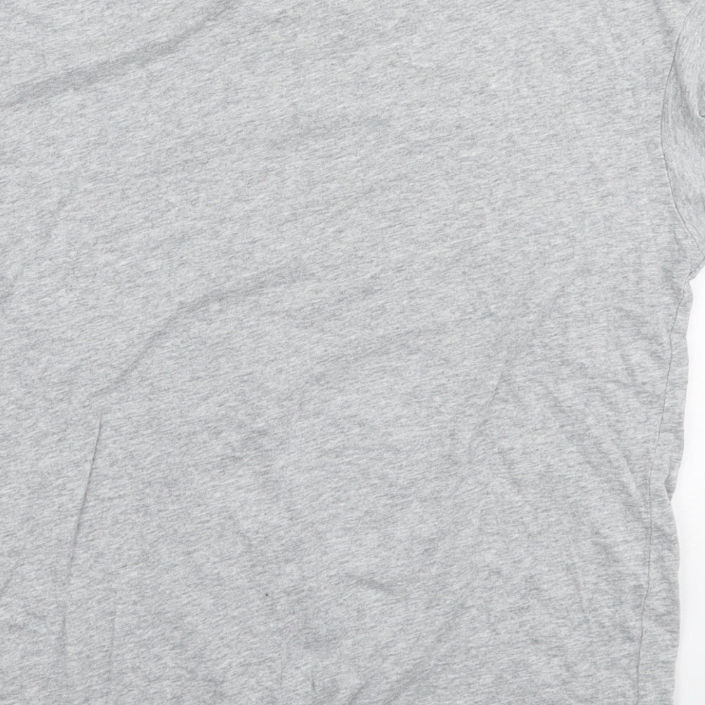 Primark Womens Grey  100% Cotton Jersey T-Shirt Size 10 Round Neck - Disney Stitch