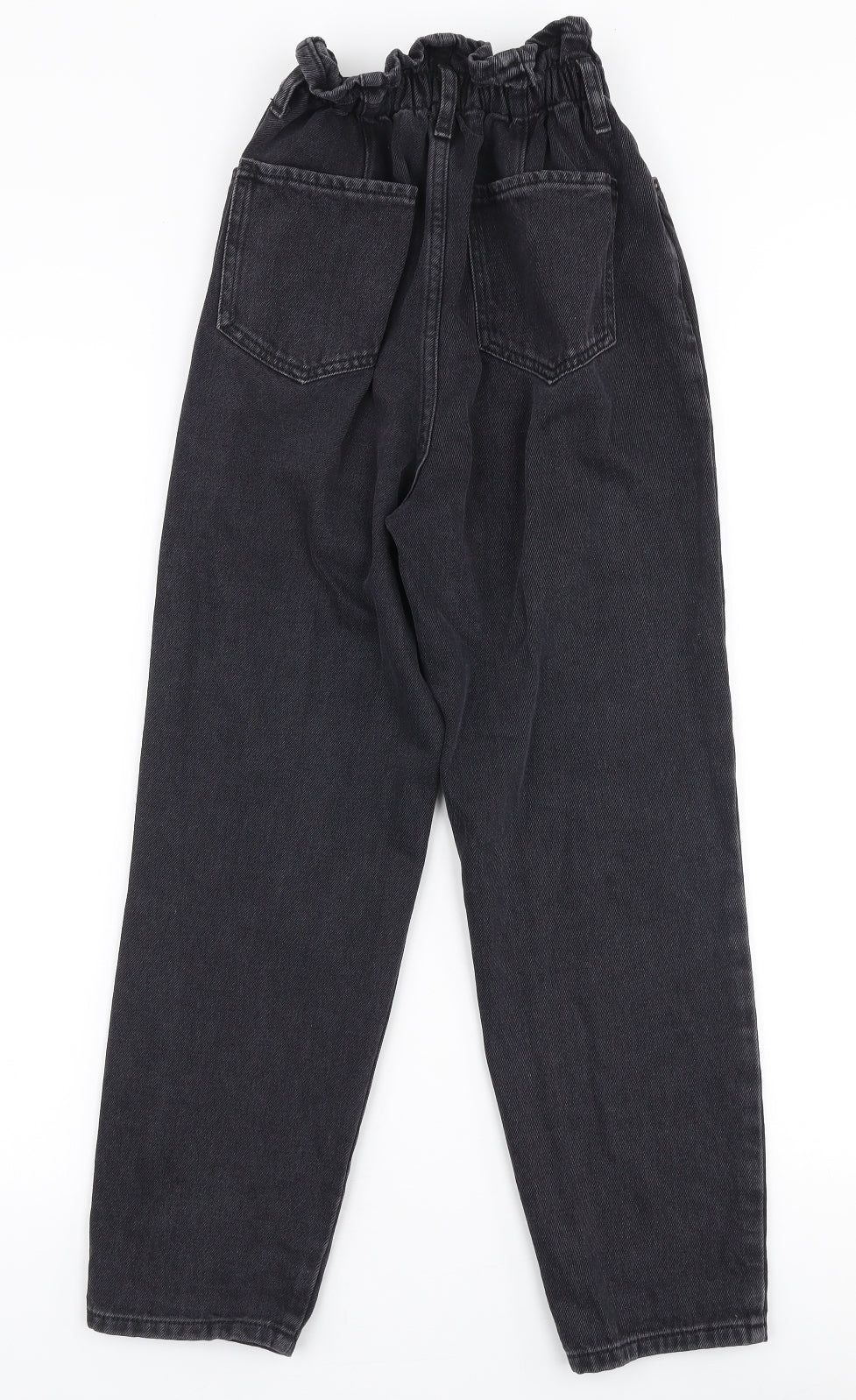 New Look Womens Black  Cotton Mom Jeans Size 6 L24 in Regular Zip