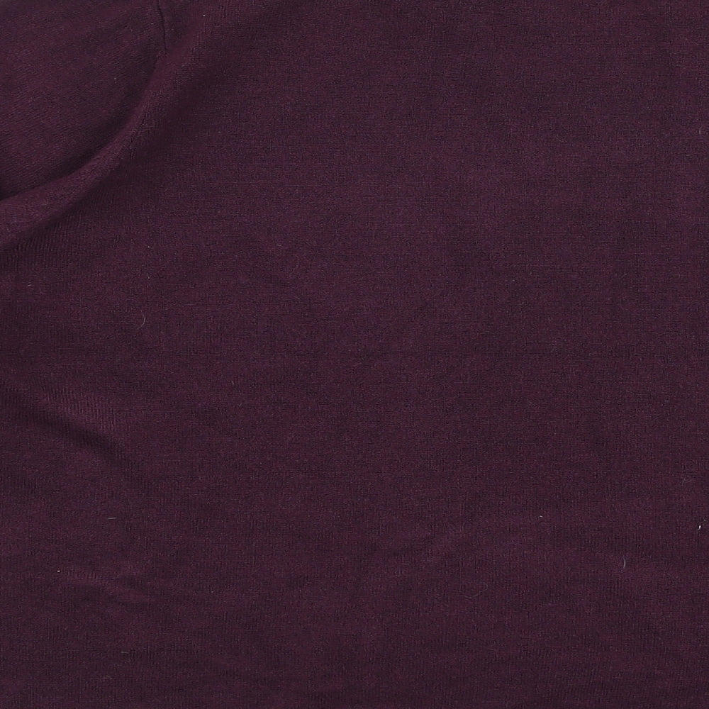 Arista Womens Purple Round Neck  Acrylic Pullover Jumper Size 22