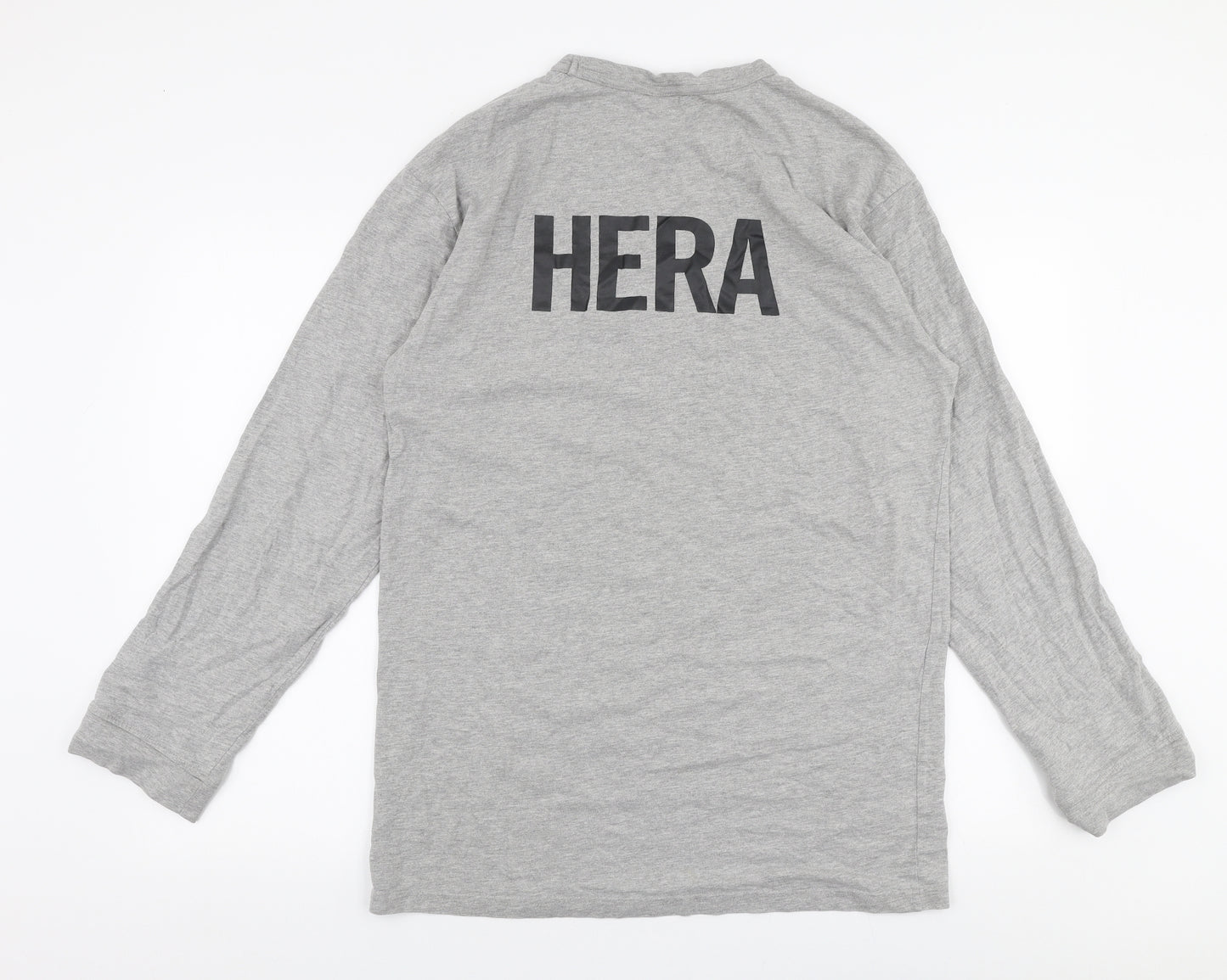 Hera  Mens Grey  Cotton  T-Shirt Size XS Round Neck
