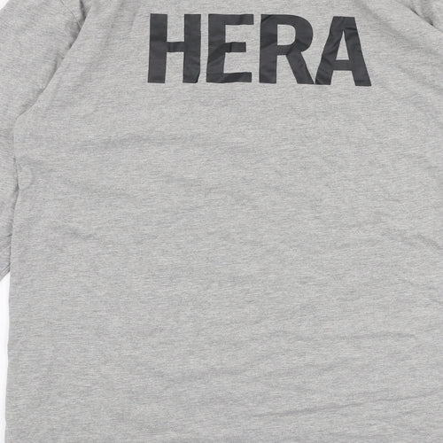Hera  Mens Grey  Cotton  T-Shirt Size XS Round Neck