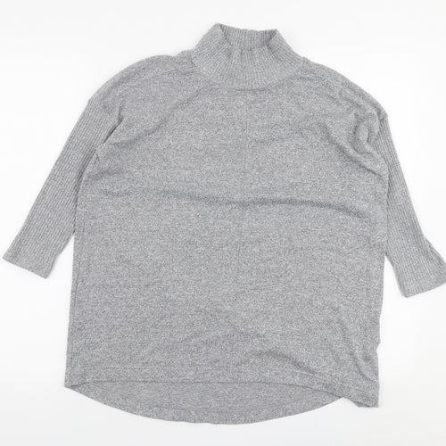 Marks and Spencer Womens Grey High Neck  Polyester Pullover Jumper Size 10