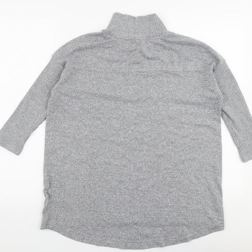 Marks and Spencer Womens Grey High Neck  Polyester Pullover Jumper Size 10