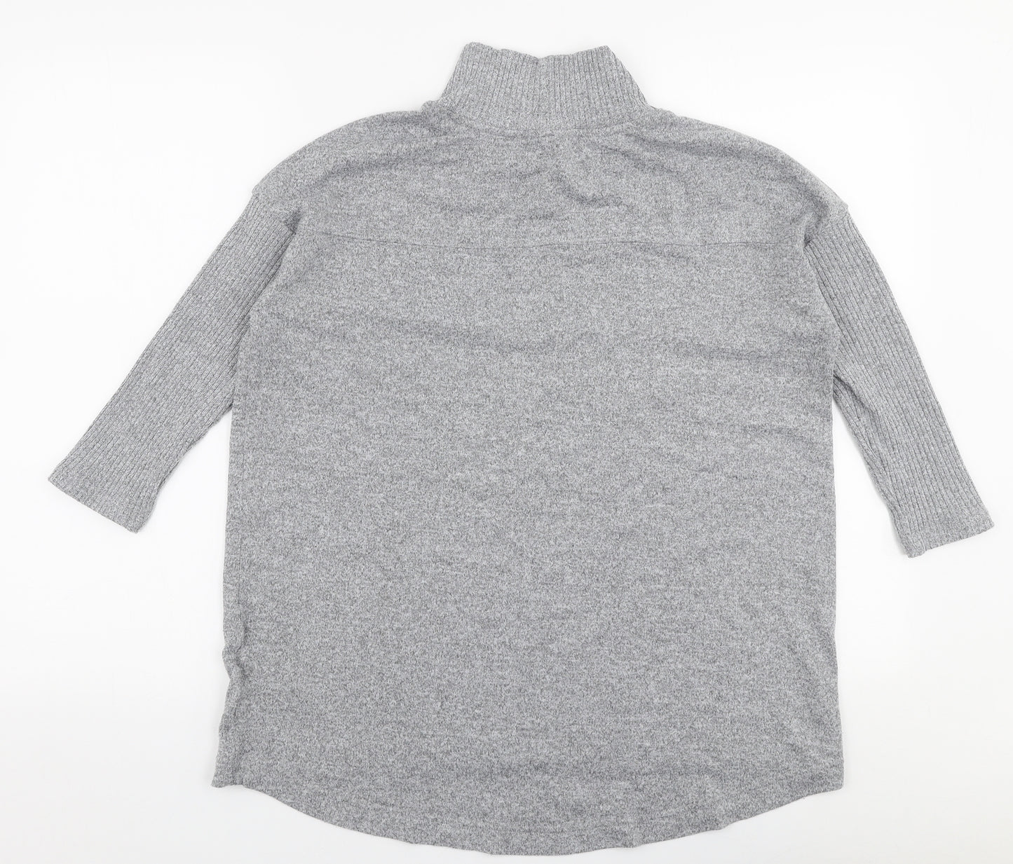 Marks and Spencer Womens Grey High Neck  Polyester Pullover Jumper Size 10