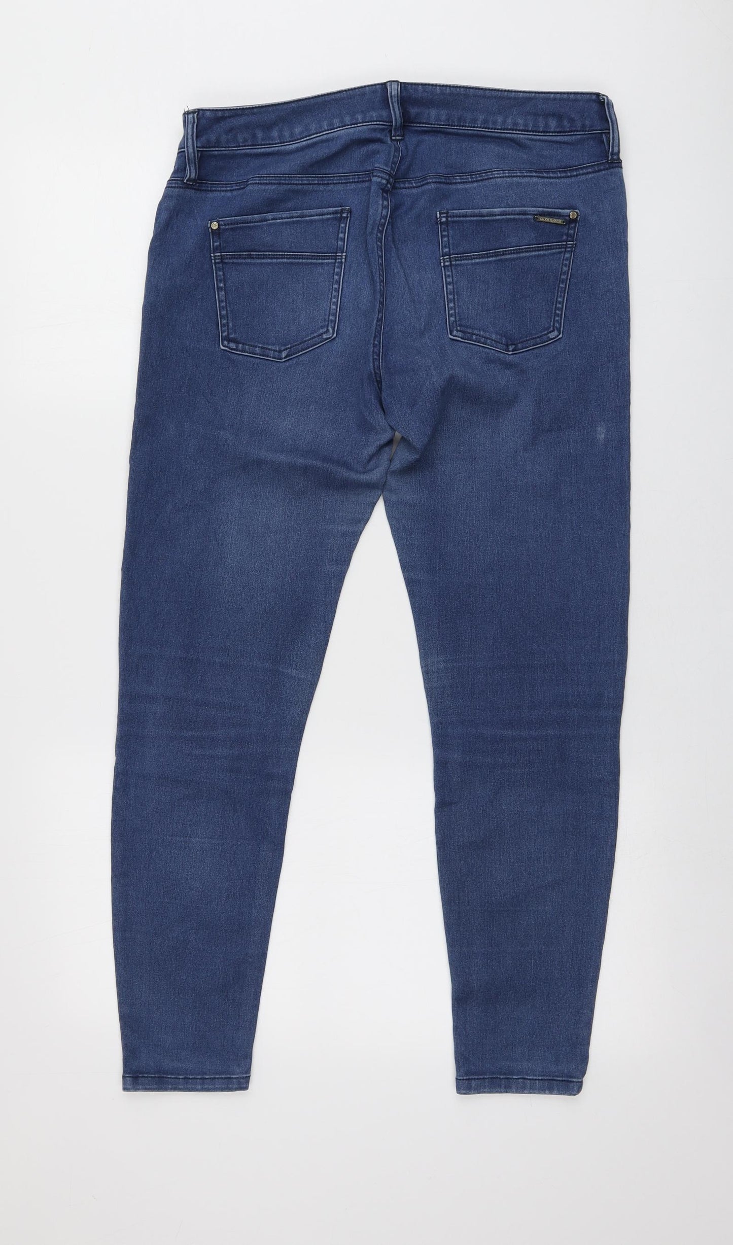F&F Womens Blue  Polyester Skinny Jeans Size 12 L26 in Regular