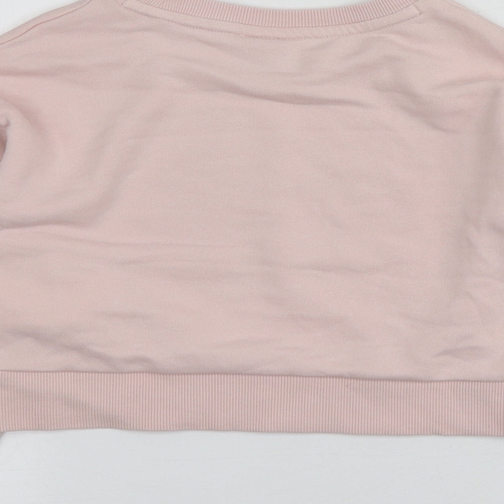 PUMA Girls Pink  Cotton Pullover Sweatshirt Size 5-6 Years