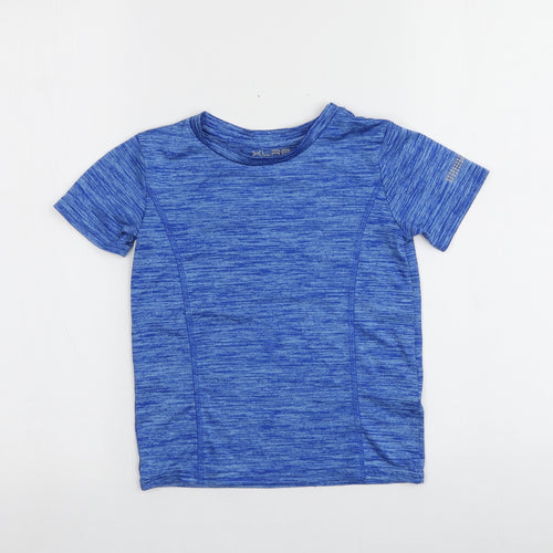 Dunnes Boys Blue  100% Polyester Basic T-Shirt Size 4-5 Years Round Neck