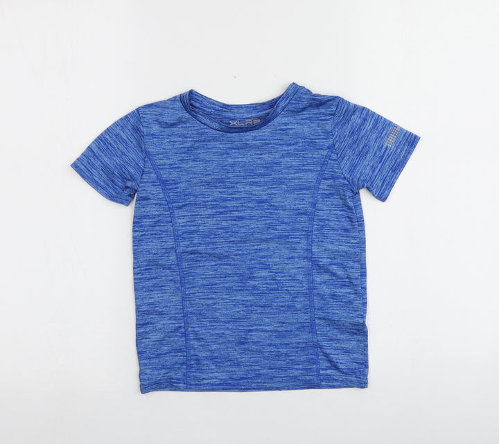 Dunnes Boys Blue 100% Polyester Basic T-Shirt Size 4-5 Years Round Neck