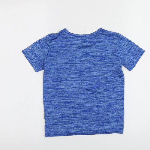 Dunnes Boys Blue  100% Polyester Basic T-Shirt Size 4-5 Years Round Neck