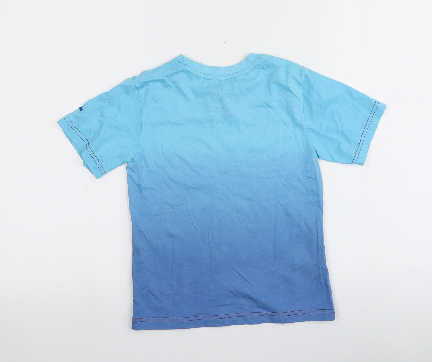 Mantary Boys Blue  100% Cotton Basic T-Shirt Size 5-6 Years Round Neck