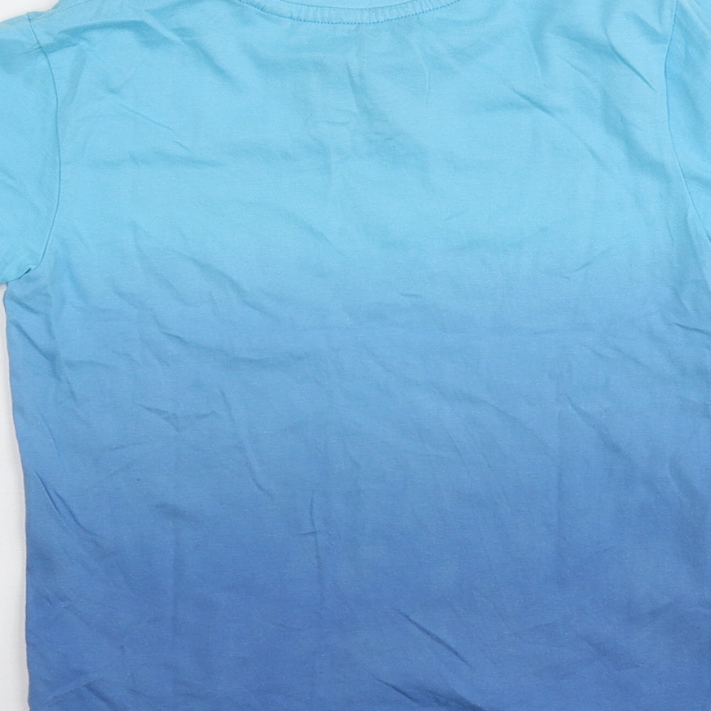 Mantary Boys Blue  100% Cotton Basic T-Shirt Size 5-6 Years Round Neck