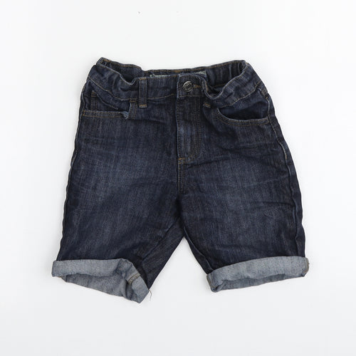 Denim & Co. Boys Blue  Cotton Cargo Shorts Size 6-7 Years  Regular