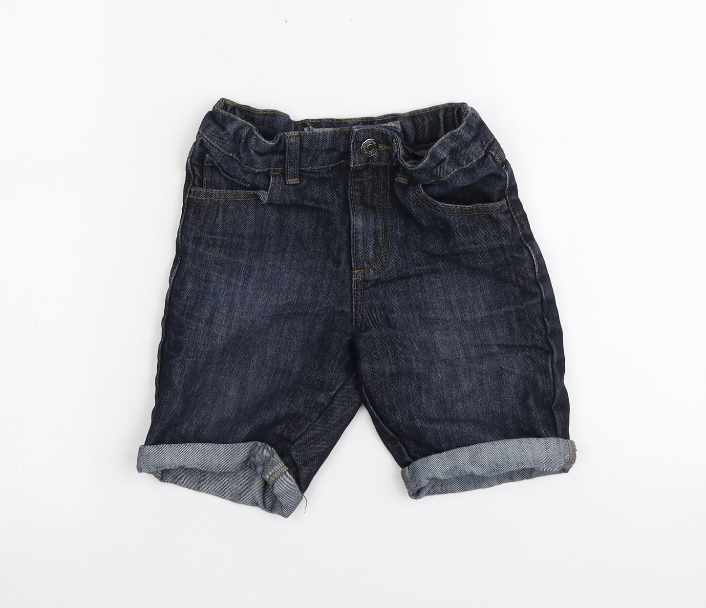 Denim & Co. Boys Blue  Cotton Cargo Shorts Size 6-7 Years  Regular