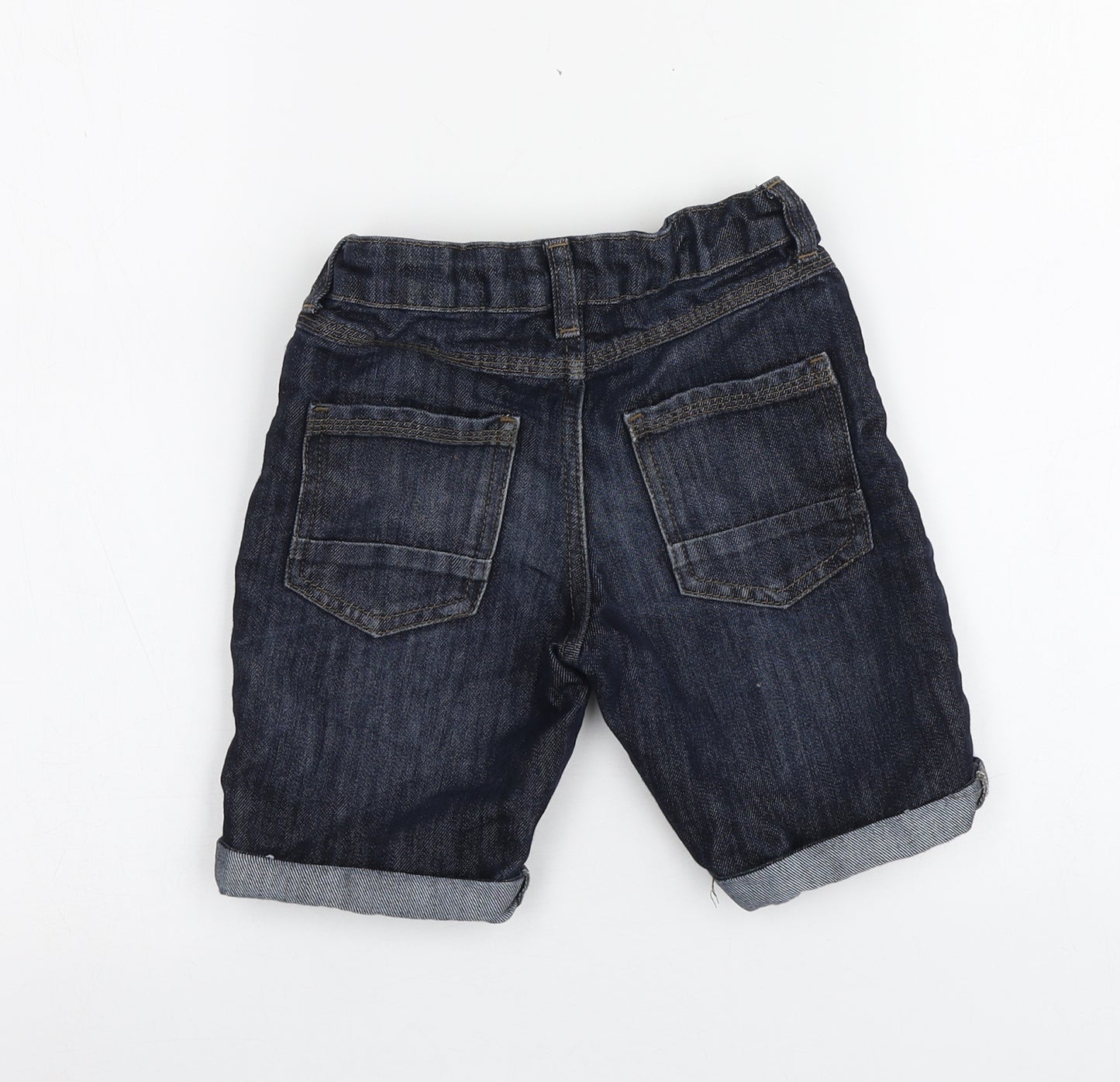Denim & Co. Boys Blue  Cotton Cargo Shorts Size 6-7 Years  Regular