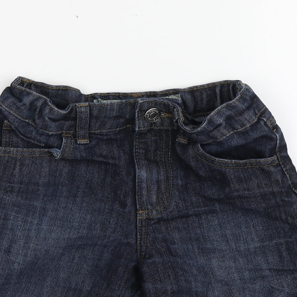 Denim & Co. Boys Blue  Cotton Cargo Shorts Size 6-7 Years  Regular