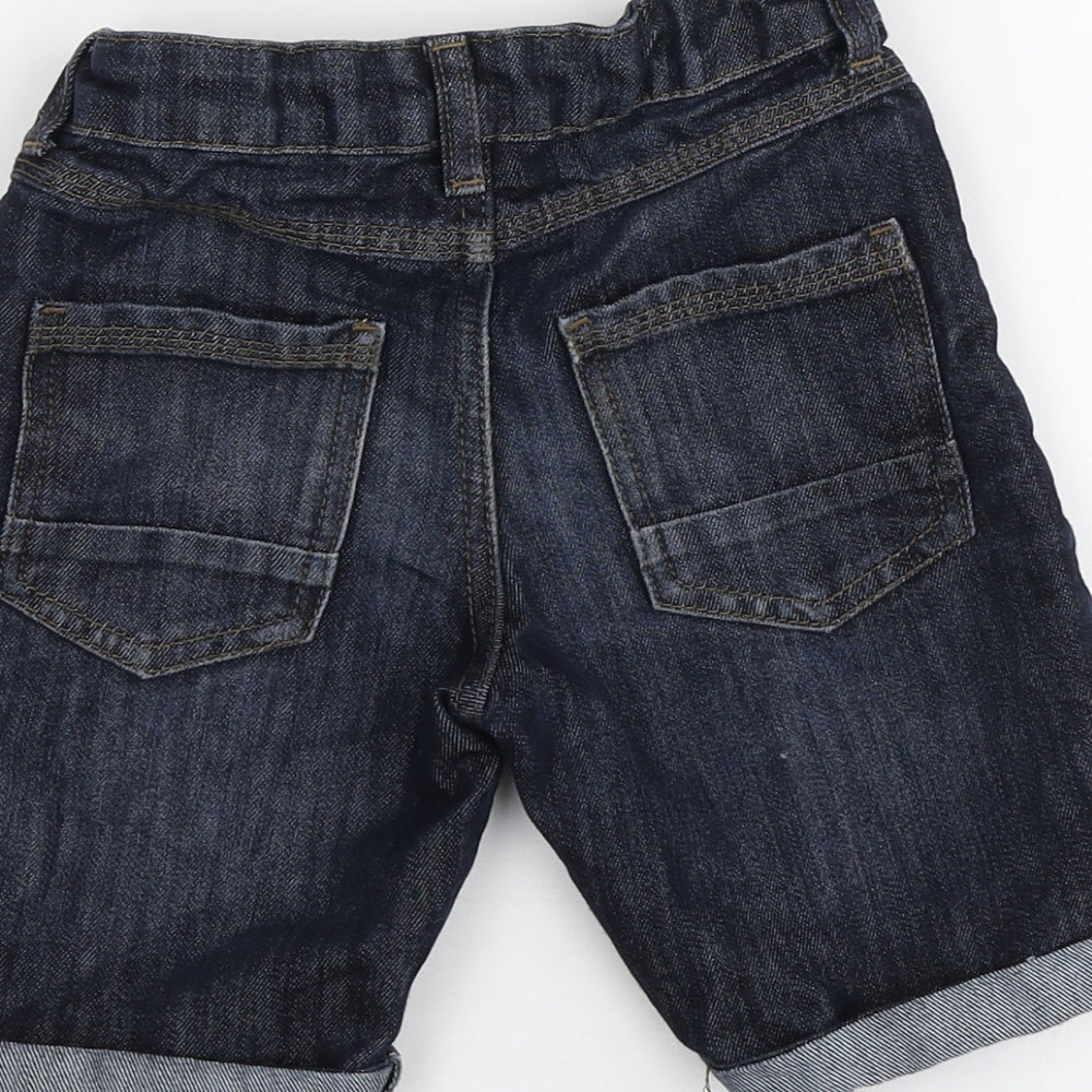 Denim & Co. Boys Blue  Cotton Cargo Shorts Size 6-7 Years  Regular