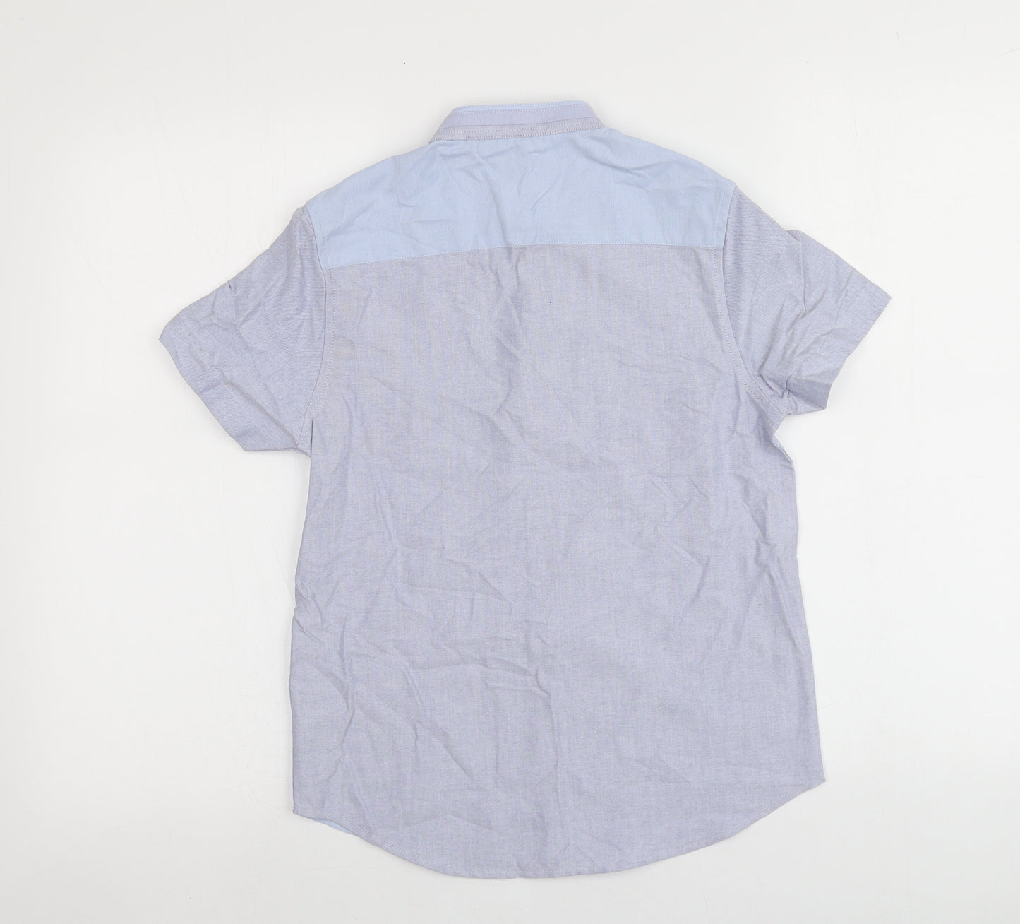 NEXT Boys Blue  100% Cotton Basic Button-Up Size 10 Years Round Neck