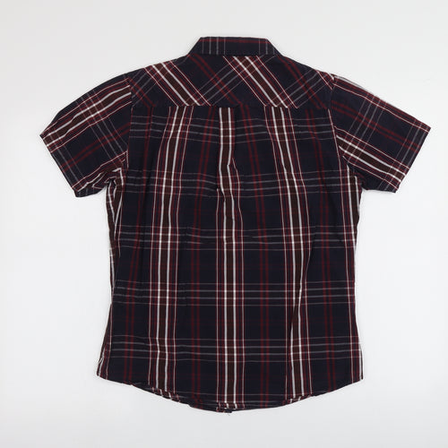 Twisted Soul Mens Multicoloured Plaid Cotton  Button-Up Size S Collared