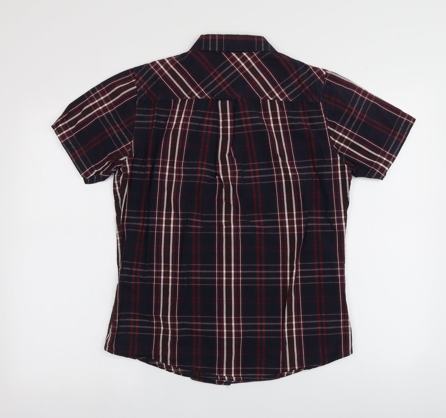 Twisted Soul Mens Multicoloured Plaid Cotton  Button-Up Size S Collared