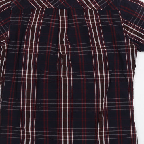 Twisted Soul Mens Multicoloured Plaid Cotton  Button-Up Size S Collared