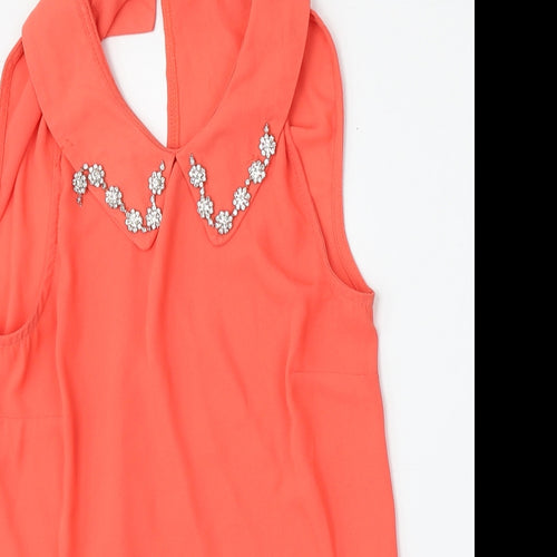 Atmosphere Womens Pink  Polyester Basic Blouse Size 6 Collared