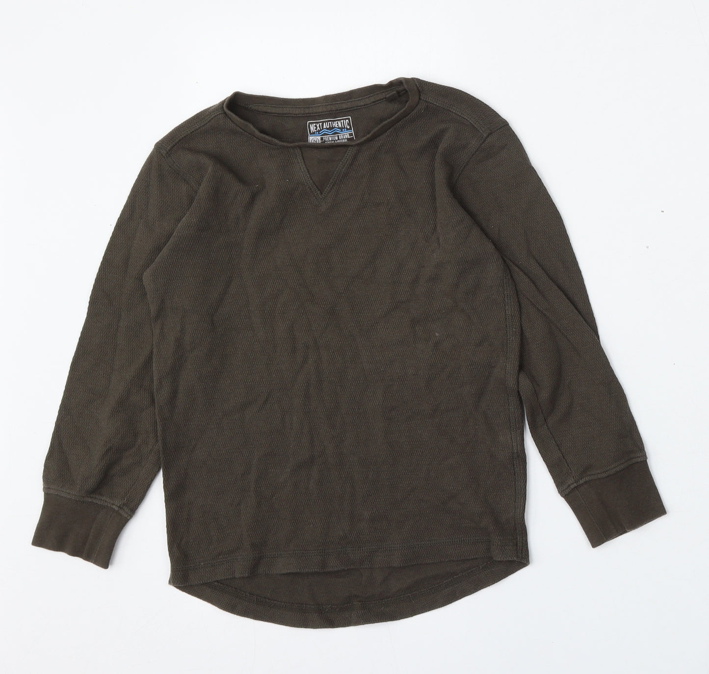 NEXT Boys Green Round Neck  Cotton Pullover Jumper Size 6 Years