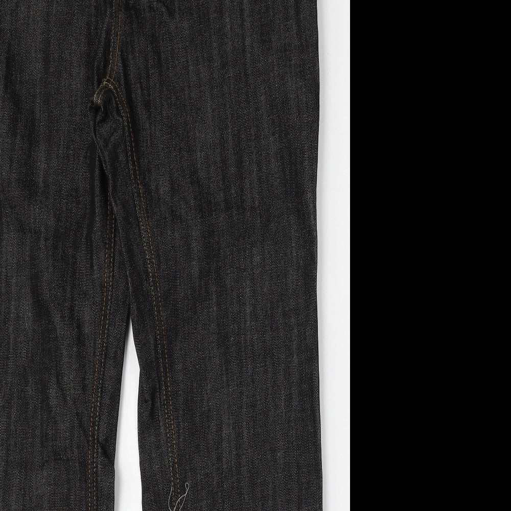 Denim Co Mens Grey  Cotton Straight Jeans Size 36 L30 in Regular Button