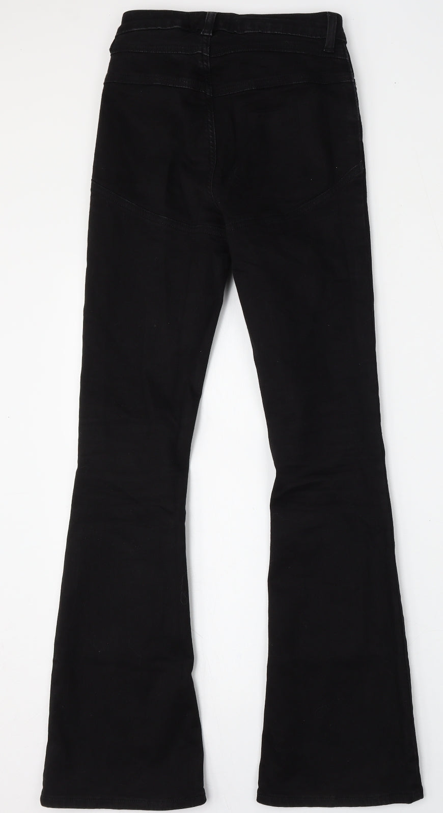 ASOS Womens Black  Cotton Flared Jeans Size 25 L28 in Regular Button