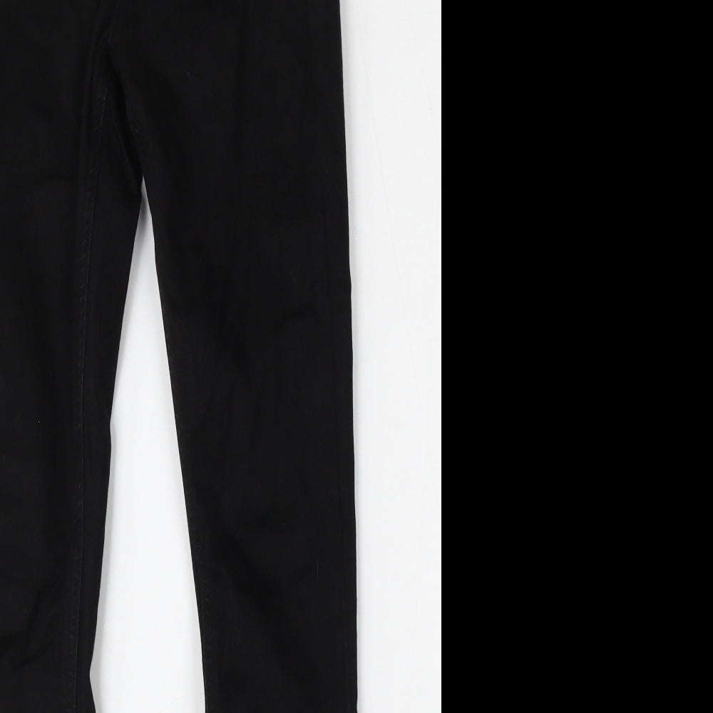 ASOS Womens Black  Cotton Flared Jeans Size 25 L28 in Regular Button