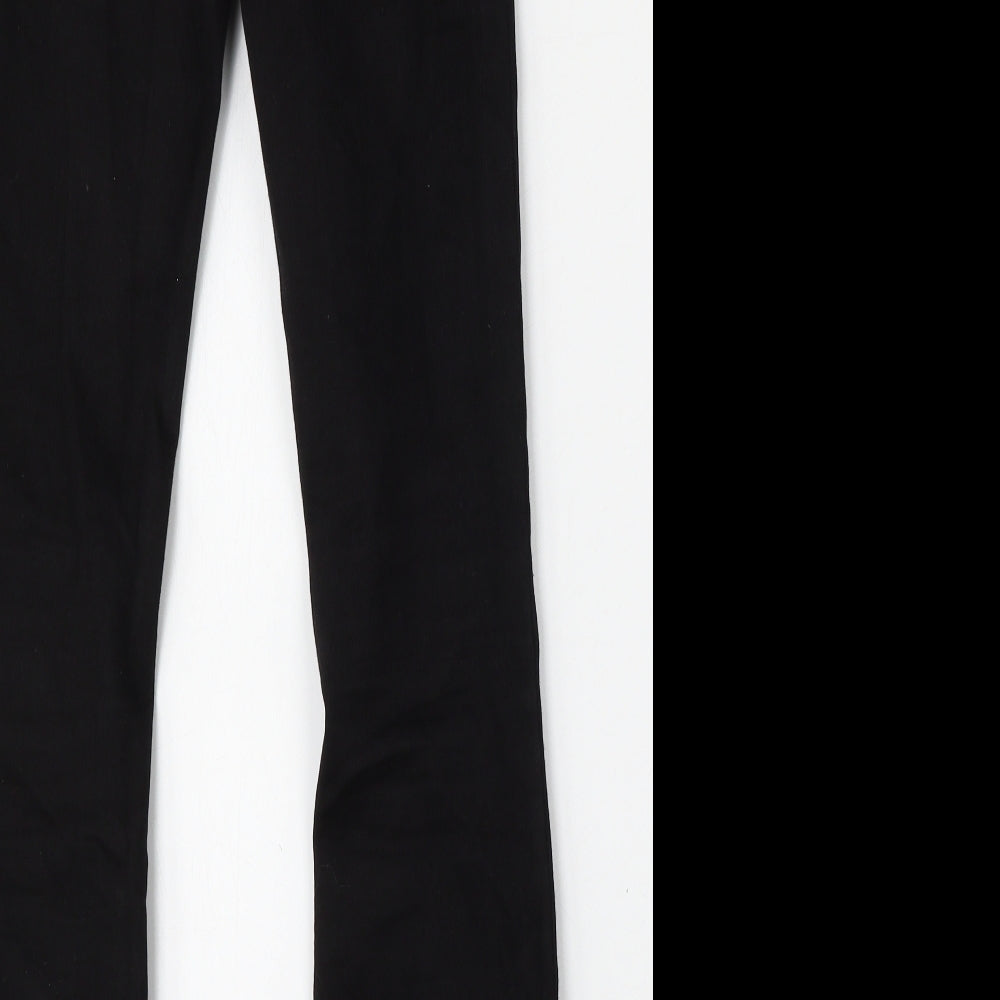 ASOS Womens Black  Cotton Flared Jeans Size 25 L28 in Regular Button