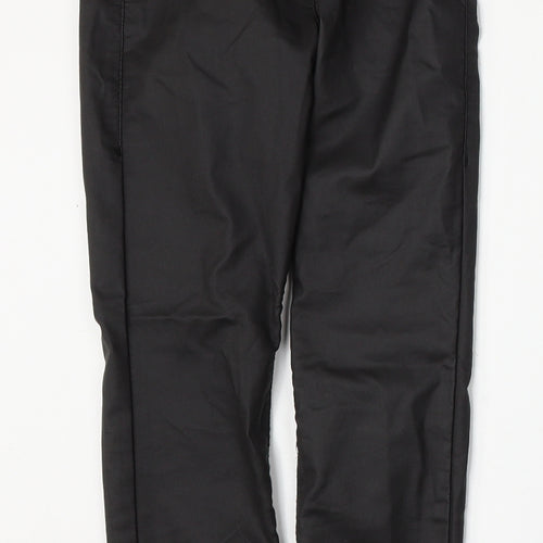 Topshop Womens Black  Polyurethane Skinny Jeans Size 25 L28 in Regular Button