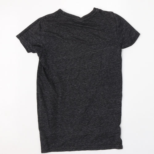 NEXT Boys Grey  Cotton Basic T-Shirt Size 8 Years Round Neck  - Batman, Superman
