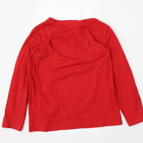 Dunnes Stores Boys Red  Cotton Basic T-Shirt Size 8-9 Years Round Neck  - WiFi Child