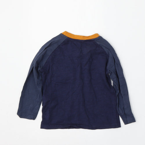 Primark Boys Blue  Cotton Basic T-Shirt Size 12-18 Months Round Neck