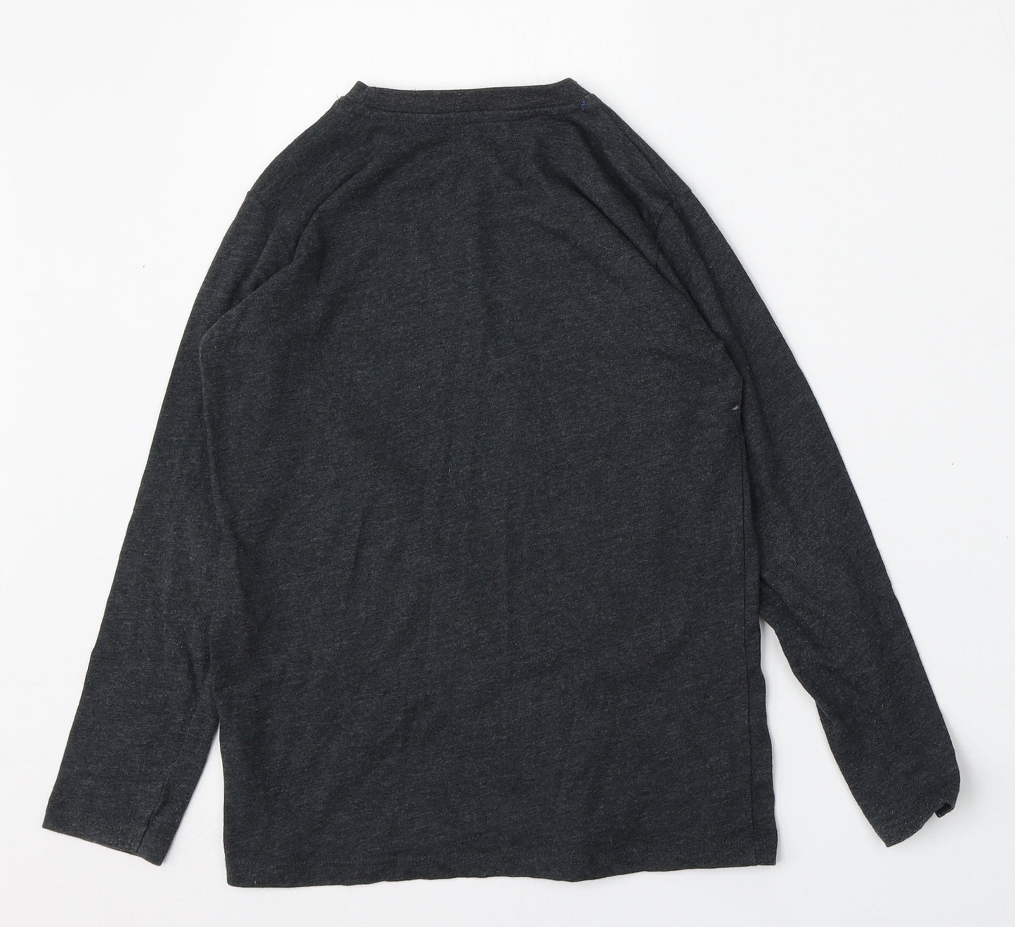 Dunnes Stores Boys Black  Cotton Basic T-Shirt Size 8-9 Years Round Neck