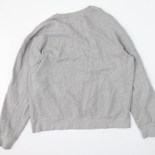 Topshop Mens Grey  Cotton Pullover Sweatshirt Size S