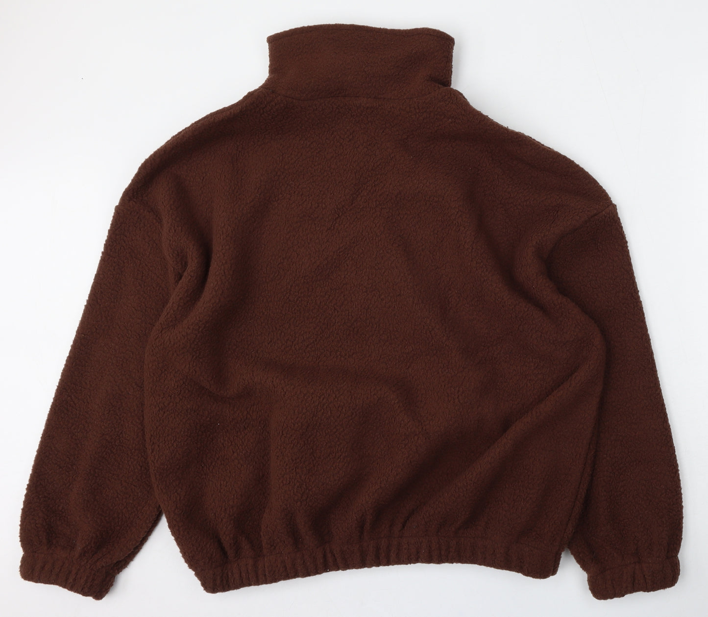 SheIn Womens Brown  Polyester Pullover Sweatshirt Size M  Zip