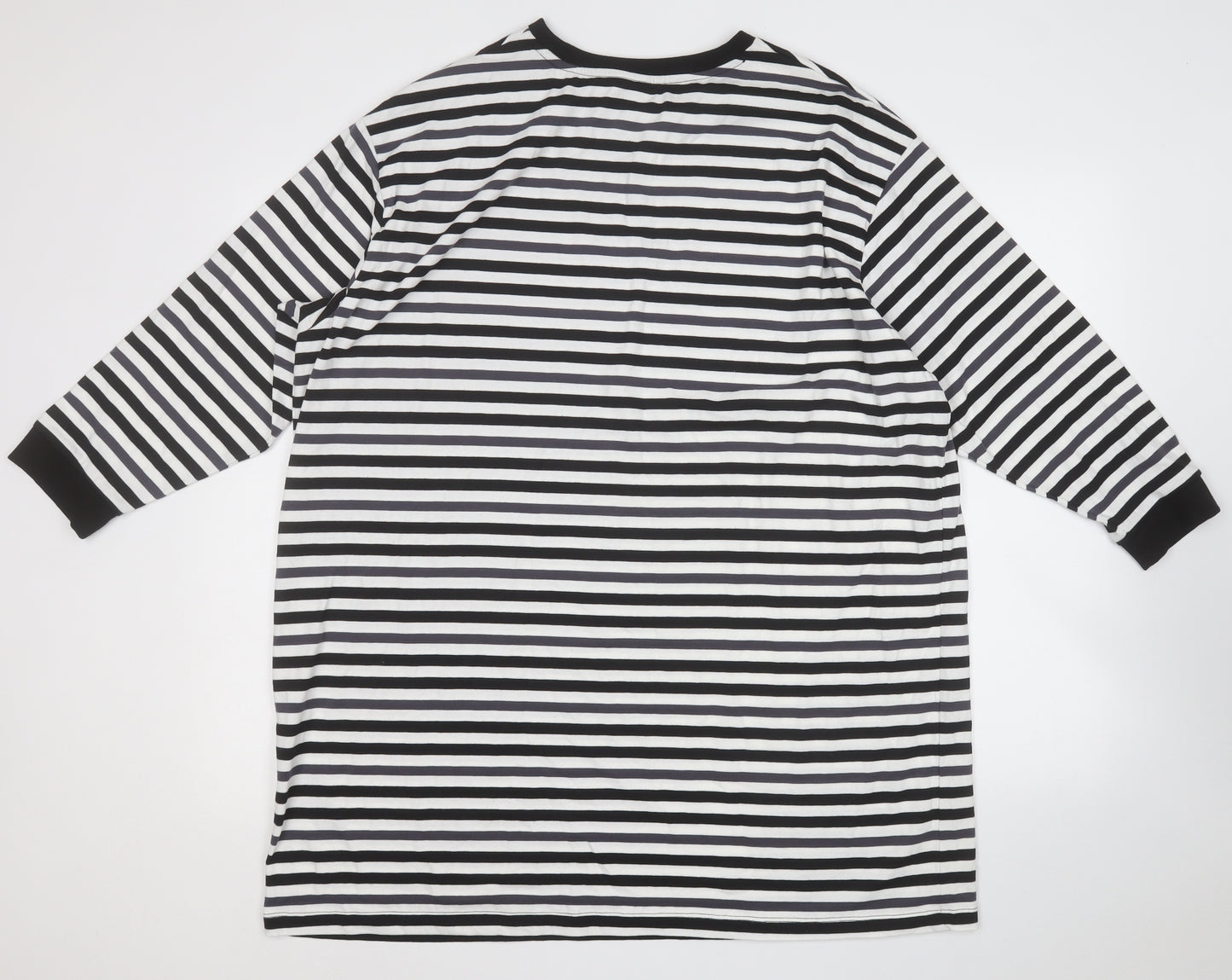 ASOS Womens Multicoloured Striped Polyester T-Shirt Dress  Size 10  Round Neck