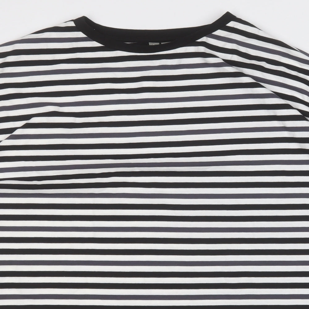 ASOS Womens Multicoloured Striped Polyester T-Shirt Dress  Size 10  Round Neck