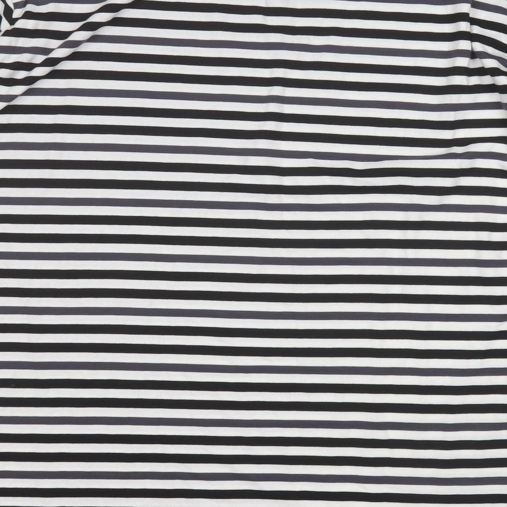 ASOS Womens Multicoloured Striped Polyester T-Shirt Dress  Size 10  Round Neck