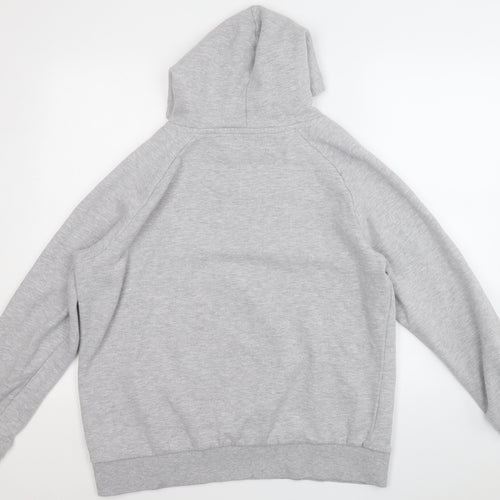 Dunnes Mens Grey  Cotton Pullover Hoodie Size L   - Santa Christmas