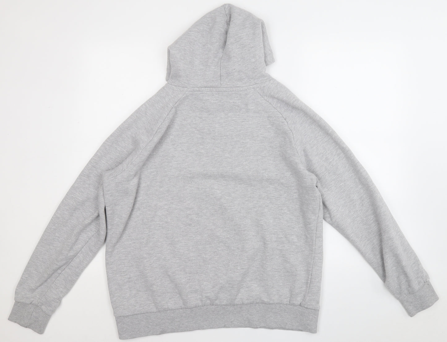 Dunnes Mens Grey  Cotton Pullover Hoodie Size L   - Santa Christmas